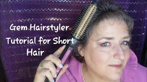 The larger brush head is best if you really want to pump up the for fine hair, damaged hair, and hair that's prone to heat damage, set to the lowest setting. How To Use A Curling Brush For Short Hair Gem Hairstyler Youtube
