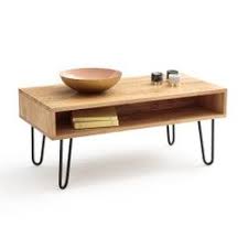hiba set of 3 nesting coffee tables in oak steel natural la redoute interieurs la redoute coffee table wood coffee table oak coffee table