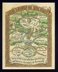 Baldur's death as a result of loki's treachery was one of the central stories of norse mythology. Norse Mythology Map Of Yggdrasil The World Tree Fine Art Print In 2020 Norse Mythology Art Mythology