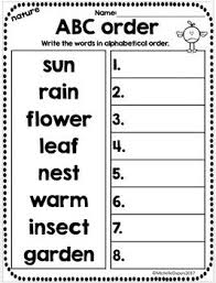 Alphabetical Order This Spring Resource Is Perfect To Practice Alphabetical Order It Inc Alphabetical Order Worksheets Abc Order Worksheet Alphabetical Order