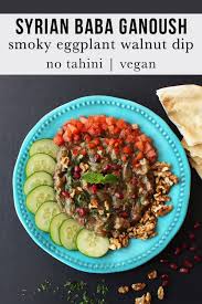 Syrian Baba Ganoush No Tahini Smoky Eggplant Pomegranate Dip Vegan In 2020 Baba Ganoush Whole Food Recipes Baba Ganoush Recipe Without Tahini