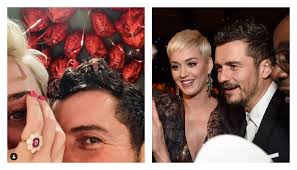 This custom engagement ring looks like a firework or a red rose in full bloom that sparkles from every angle, he says. Katy Perry And Orlando Bloom Got Engaged On Valentine S Day
