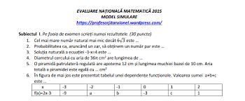 Cozma dumitru 15 martie 2017. Clasa A Viii Model Simulare Evaluare Nationala Matematica 2015 Subiecte Rezolvare Detaliata Jitaruionelblog Pregatire Bac Si Evaluarea Nationala 2021 La Matematica Si Alte Materii Materiale Lectii Formule Exercitii Rezolvate Matematica