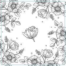 Free Printable Vintage Floral Coloring Pages To Print Also Grown Ups For Printable Flower Coloring Pages Coloring Pages To Print Vintage Printables