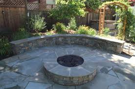 Bluestone Firepit And Seatwall Fire Pit Pergola Fire Pit Lighting Fire Pit Backyard