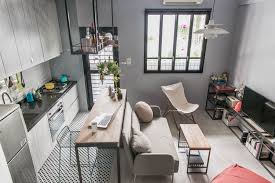 tiny studio apartment with loft bed for