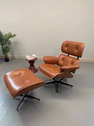 Both (chair and ottoman) are beautifully made and perfect for our bedroom. Replica Eames Lounge Chair Ottoman Tan Leather Walnut Frame Milano Republic Furniture