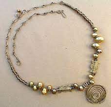 Bronze Age Spiral Pendant 002 Beaded Necklace Pendant Bronze