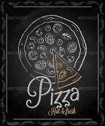 Chalkboard Framed Pizza Menu Pizza Menu Pizza Art Framed Chalkboard