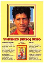 Enzo scifo (born 19 february 1966) is a former belgian football player. Vincenzo Enzo Scifo Middenveldspeler Ac Torino Midfielder Football Player Hippostcard