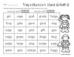 Superheroes Hard G Soft G Practice With Images Superhero Theme Vowel Team Word Work Stations