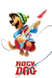 From Guard Dog To Rock Star Bodi S Life Will Never Be The Same Rock Dog Is Now Playing In Theaters Dog Movies Dog Poster Dog Party