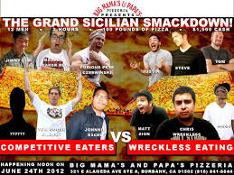 The Grand Sicilian Smackdown To Eat 100 Pounds Of Pizza Mamas And Papas Papa Pizza Coupons