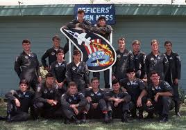 Skitter Flight of class 79-06 outside the O-club with our class patch