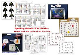Spelling Word Endings Le El Al Il Ol Ile Word Sort Games And Activities Homeschool Den