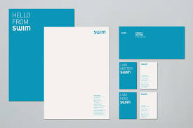 Swim Studio Una Briefkopf Design Briefpapier Design Briefbogen
