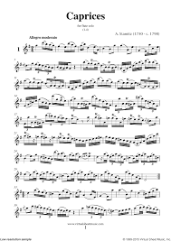 Stamitz Caprices Complete Sheet Music For Flute Solo Pdf Sheet Music Violin Sheet Music Flute Sheet Music
