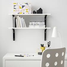 Ikea Burhult Ekby Stodis Wall Shelf White Black Wall Shelves Shelves Ikea