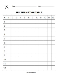 Multiplication Chart 1 12 Worksheet A Blank Multiplication Tables 1 12 Print In 2020 Multiplication Chart Multiplication Table Printable Multiplication Chart Printable