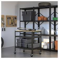 Ikea Bror Utility Cart Black Pine Plywood Werkbank Ikea Sperrholz