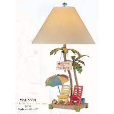 Sale dark bronze wood lamp was: H2welcome To The Beach Lamp H2br Two Tall Skinny Realistic Looking Palm Trees Form The Base Of The Welcome Tot He Beach Beach Lamps Lamp Beach Themed Lamps