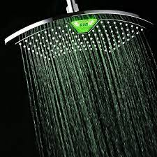 Elegant 12 Curved Fan Design For Perfect Shoulder To Shoulder Flow Coverage Led Shower Head Shower Heads Rainfall Shower Head