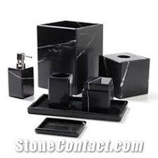 Black marble and brass bath canister. Black Marble Bathroom Sets China Accessories Stonecontact Com