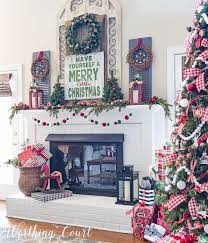 Christmas Mantels Around America My Very Merry Farmhouse Christmas Mantel Worthing Court Christmas Mantel Decorations Christmas Mantle Decor Farmhouse Christmas Decor