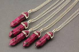 Healing Crystal Point Necklace Healing Gemstone Necklace Etsy Crystal Point Necklace Point Necklace Crystal Necklace Healing