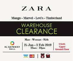Converse warehouse sale december 2019. 25 Jan 3 Feb 2019 Zara Branded Warehouse Sale Clearance At Kl Gateway Mall Warehouse Sales Warehouse Clearance