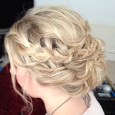 Braid it back until you run out of hair, then hold one of the three strands and push the other two back up. Pin On Wedding Hair