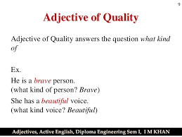 What is the adjective for quality? View 35 View Example For Adjective Of Quality Png Vector