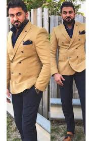 Price and other details may vary based on size and color. Men S Camel Khaki Wool Double Breasted Blazer