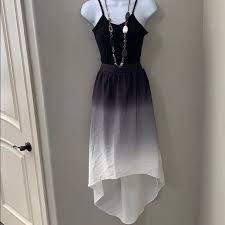 Black And White Ombre High Low Ombre Maxi Skirt Maxi Skirt Black Maxi Skirt Clothes Design