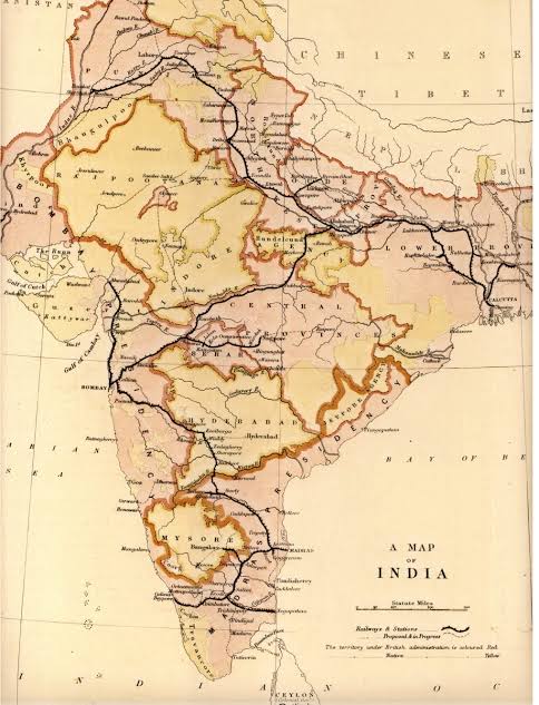 Map of India under the British East India Company, comparing 1837 with 1857 East India Company-governed territories in pink Source : Imperial Gazetteer of India, Secretary of State for India in Council,