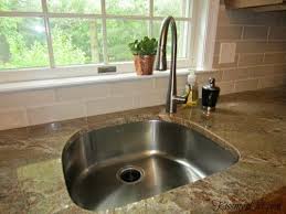 D Sink With Corner Faucet No Granite Backsplash Black Kitchen Faucets Kitchen Sink Faucet Placement Diy Kitchen Lighting