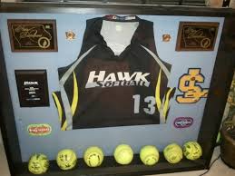 Removable foamboard allows you to easily attach or pin memorabilia to display. Idea For Softball Uniforms Shadow Boxes Softball Uniforms Softball Jerseys Softball Shadow Box Ideas