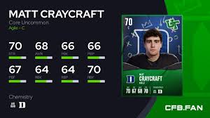 Matt Craycraft Core Uncommon 70 OVR