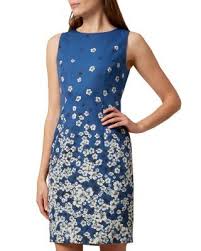 Hobbs London Moira Printed Sheath Dress In French Blue Multi Modesens Hobbs Dresses Printed Sheath Dresses Dresses