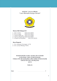 Sd inpres langkuru ii alamat sekolah. Doc Karya Tulis Ilmiah Pgsd 2012 Indralaya Fkip Unsri Neni Triana Academia Edu