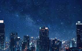 Digital art, artwork, anime, city, cityscape. Wallpaper For Desktop Laptop Bl95 Art Night Anime City