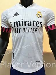 Real madrid is a notable soccer club in spain. Player Version 2020 2021 Real Madrid Home White Thailand Soccer Jersey Aaa Soccer Jersey Real Madrid Real Madrid Football Club