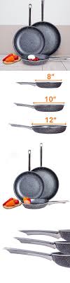 Cookware 20628 High Quality Non Stick Marble Ceramic 3 Pcs Induction Bottom Frying Pan Set Buy It Now Copper Frying Pan Ceramic Coating Induction Cooking