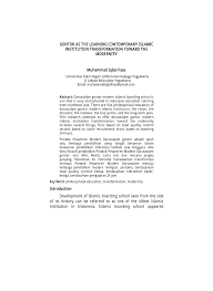 Cara mengisi daftar riwayat hidup sebenarnya tidaklah terlalu sulit, asalkan sesuai dengan format dan struktur daftar riwayat hidup yang baik dan benar. Pdf Gontor As The Learning Contemporary Islamic Institution Transformation Toward The Modernity