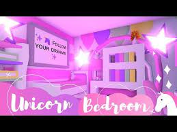 Unicorn Bedroom Speedbuild Roblox Adopt Me Youtube Unicorn Bedroom Roblox Cute Room Ideas