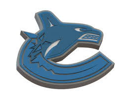 The canucks used versions of the johnny canuck logo for their team jerseys from about 1952 until they joined the national hockey league during the 1970 expansion. 3d Printed Vancouver Canucks Logo By Rysard Poplavskij Pinshape