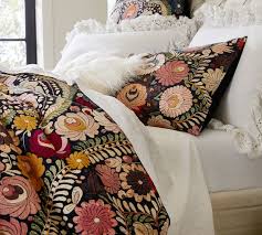 A wide variety of flower pattern comforters options are available to you, such as technics, material, and use. Helena Embroidered Floral Percale Patterned Duvet Cover Sham Pottery Barn