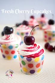 These Fresh Cherry Cupcakes Are Made With Fresh Seasonal Cherries A Light And Fluffy Butter Based Van Chocolate Cherry Cupcakes Cherry Cupcakes Fresh Cherries