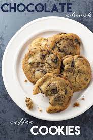 Chocolate Chunk Coffee Cookies Perfectly Sprinkled Coffee Recipes Family Dessert Recipes Best Cookie Recipes
