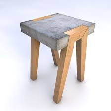 Designdurability Project No 3 Side Table By Hector Leon Prj67 Concrete Furniture Furniture Concrete Wood